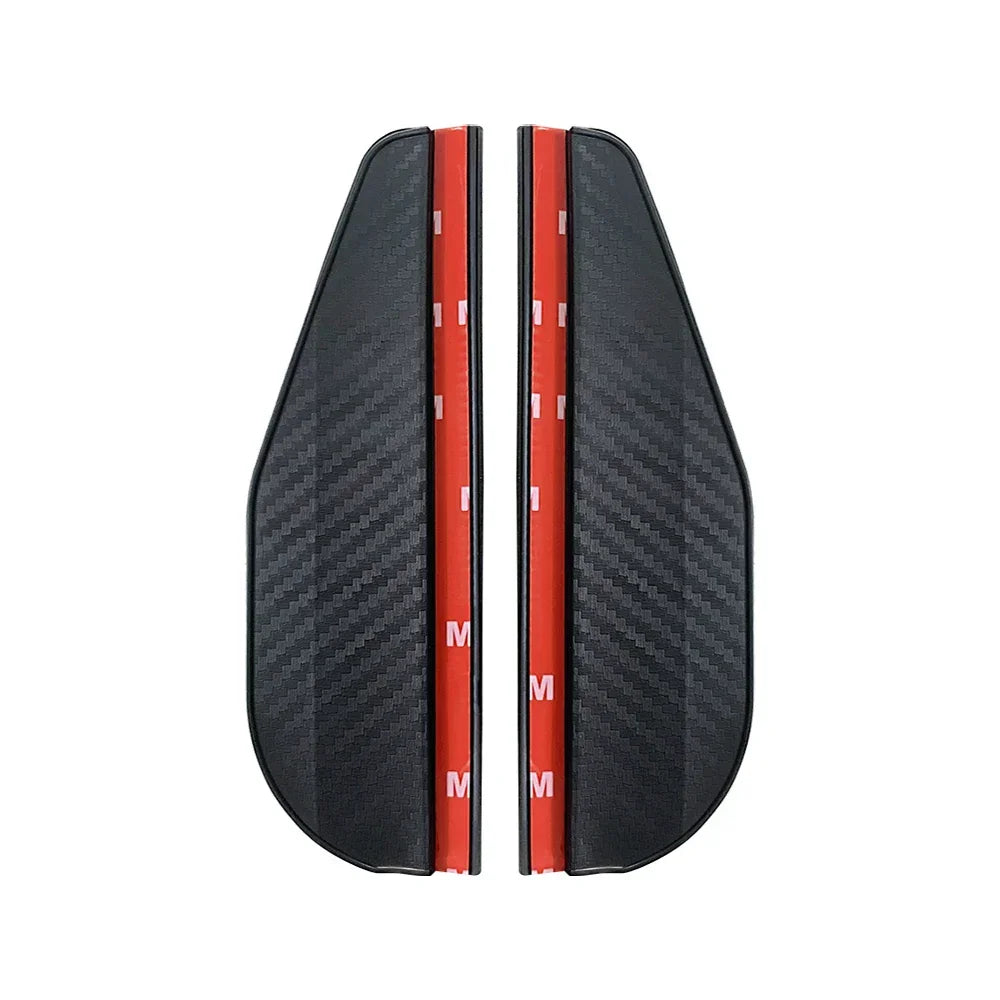 Carbon Fiber Rearview Mirror Rain Guards | Waterproof Baffles 2PC