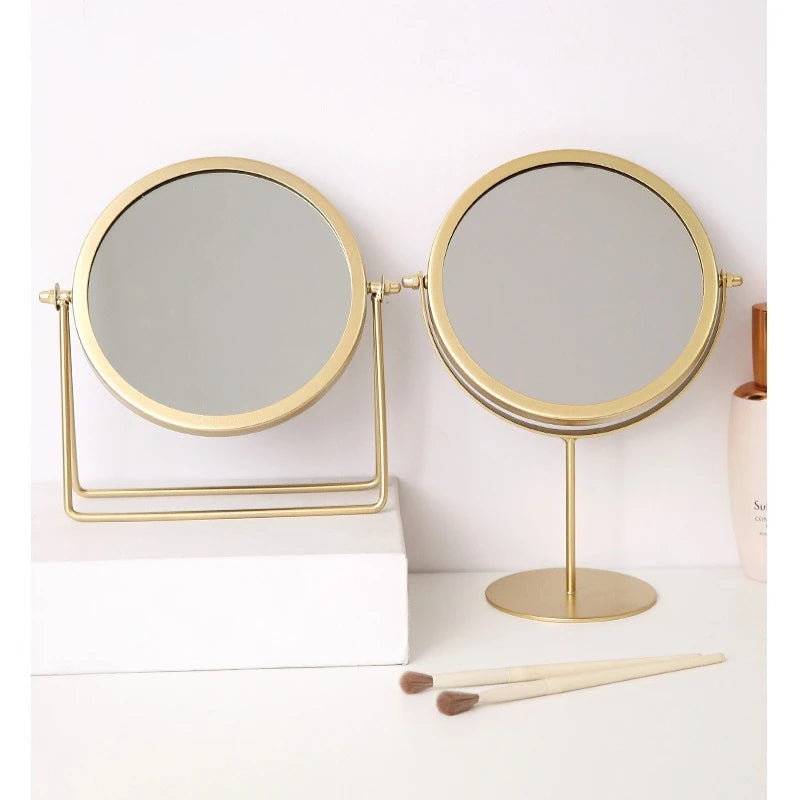 Wrought Iron Rotatable Desktop Vanity Mirror | Minimalist