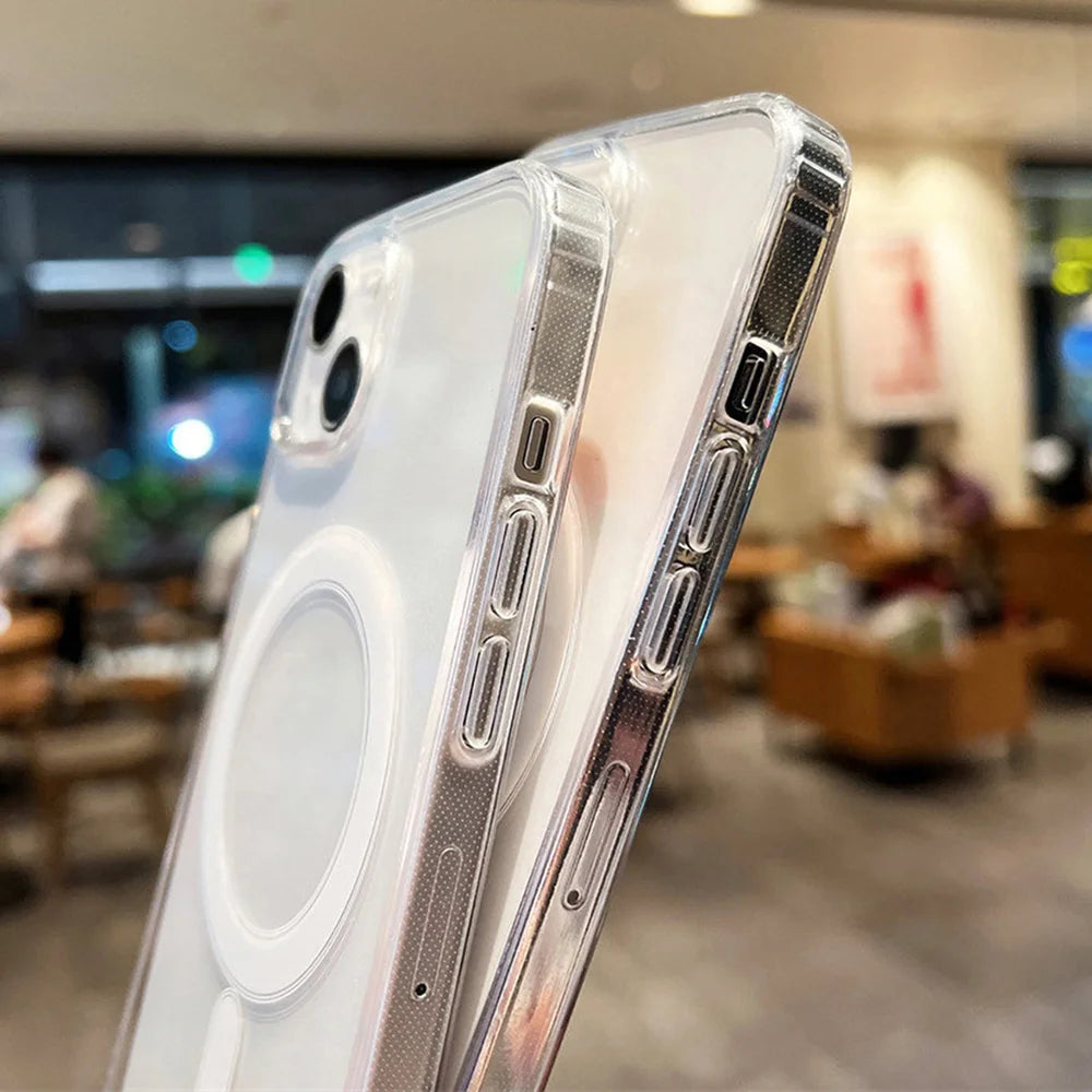 MagSafe Clear iPhone Case – Ultra Thin Magnetic Shockproof Cover