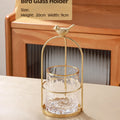 Gold Tone Fruit & Dessert Fork Set with Decorative Holder