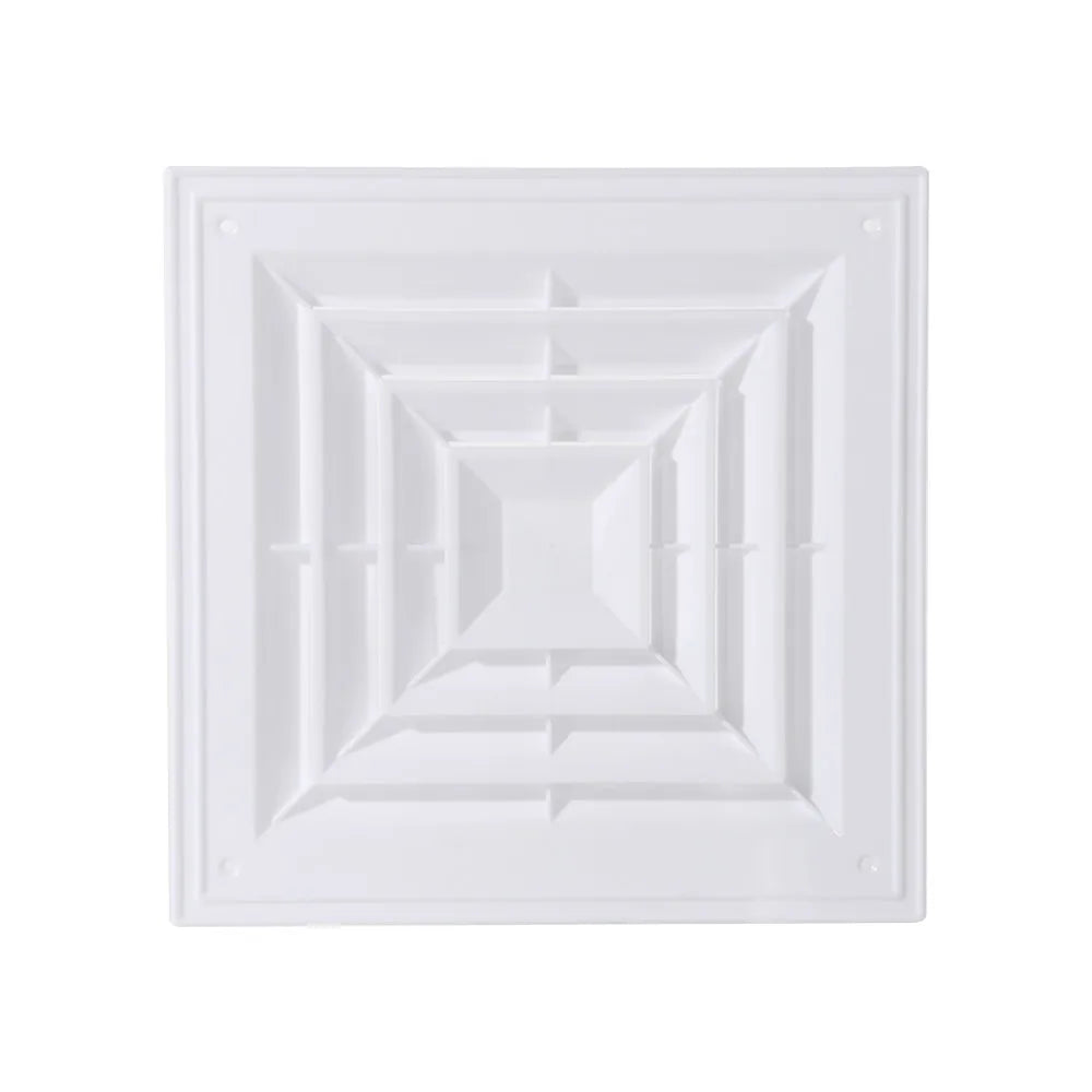 White Square Air Vent Grille – Silent Ceiling Ventilation Cover