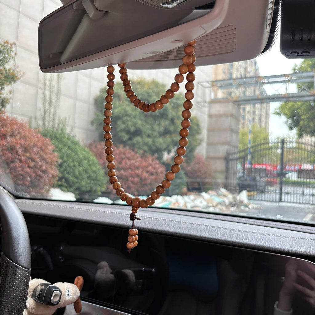 Natural Peach Wood 108 Beads Mala Bracelet | Unisex Spiritual Gift