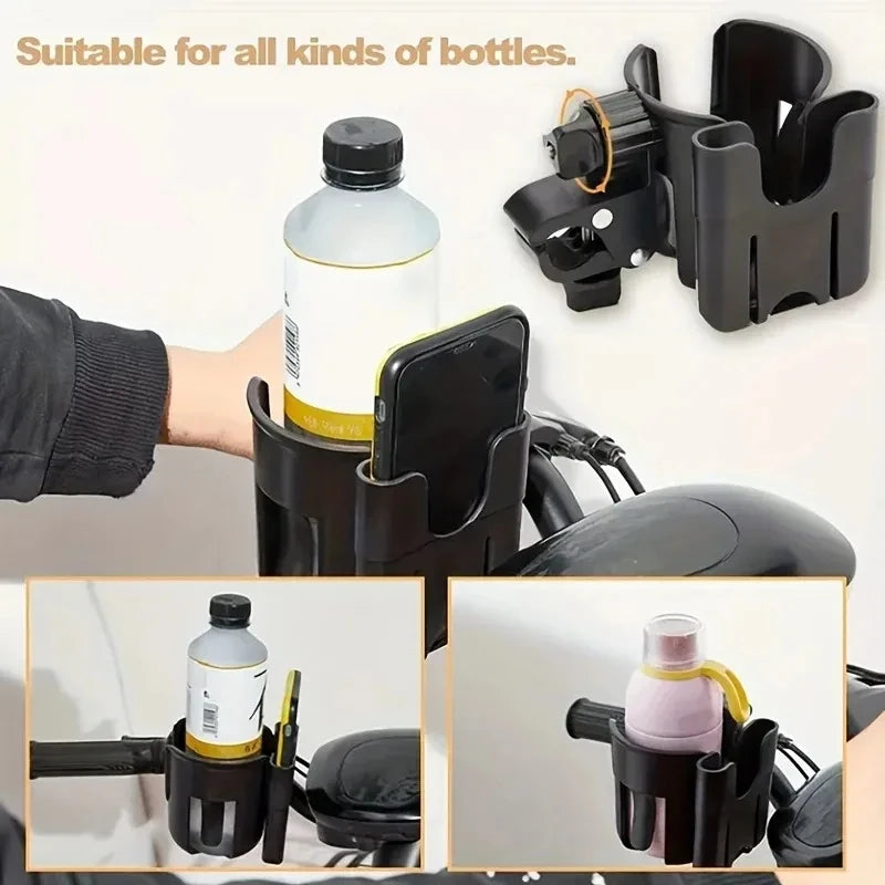 2-in-1 Stroller Cup & Phone Holder | Universal Bottle Bracket