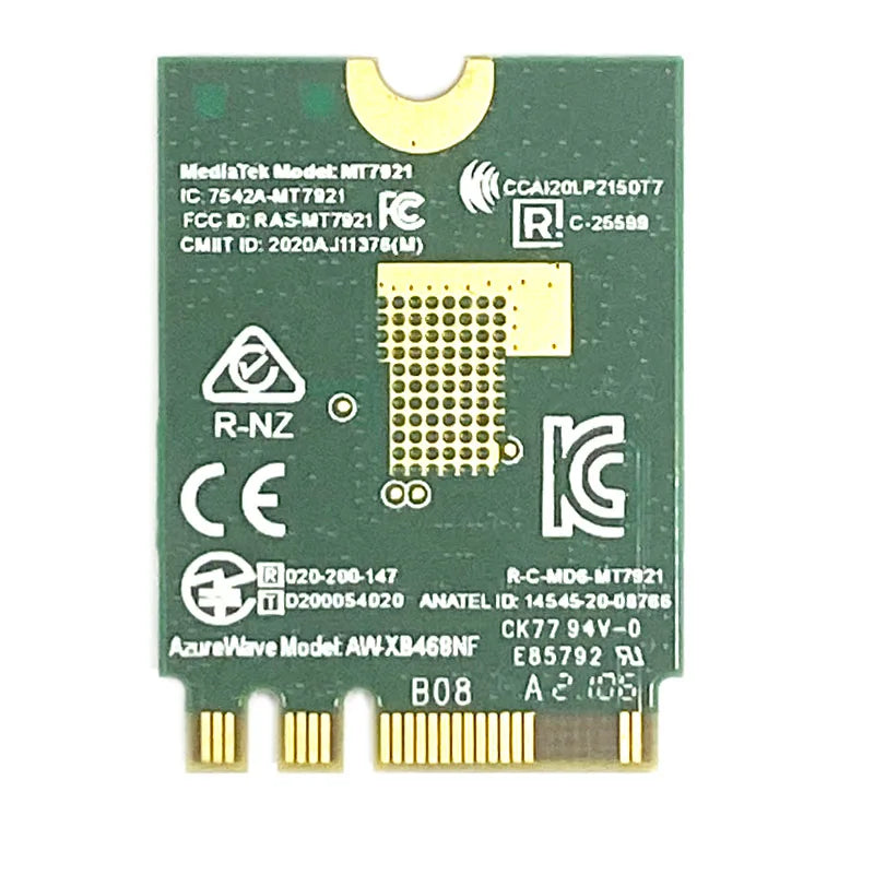 Wi-Fi 6 MT7921 M.2 NGFF Network Card – Dual-Band + BT 5.2