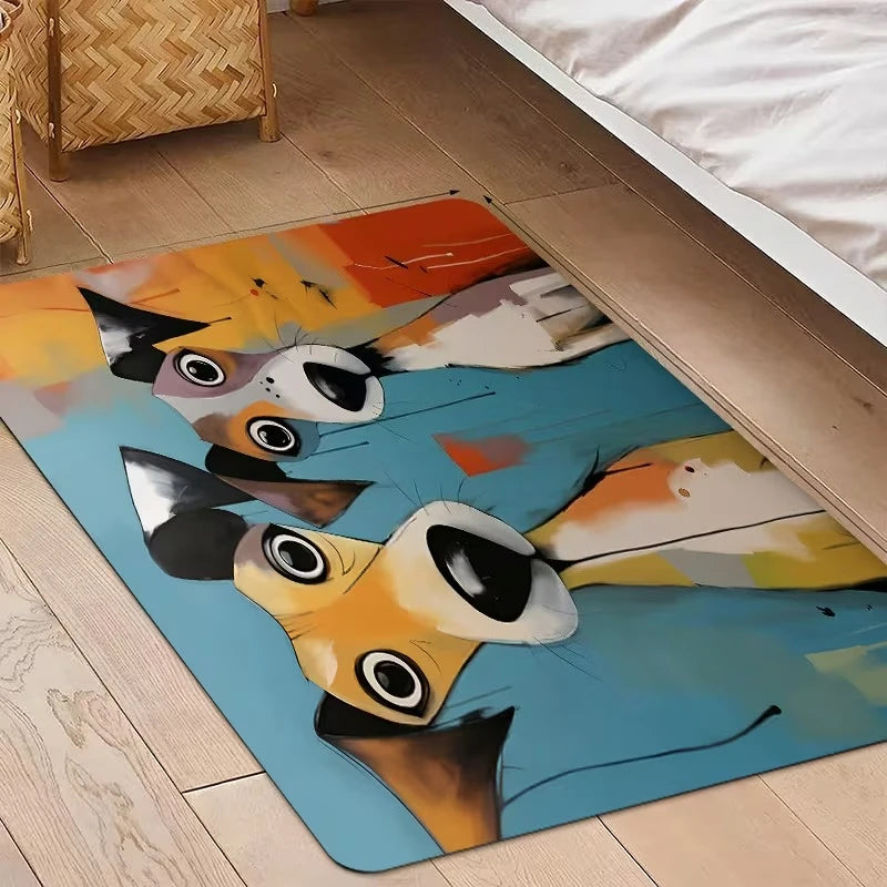 Colorful Puppies Non-Slip Floor Mat – Kitchen & Entryway