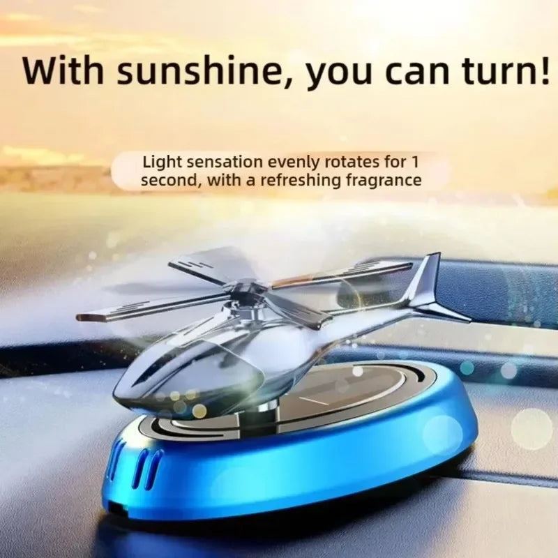 Solar Helicopter Car Air Freshener – Rotating Propeller Diffuser