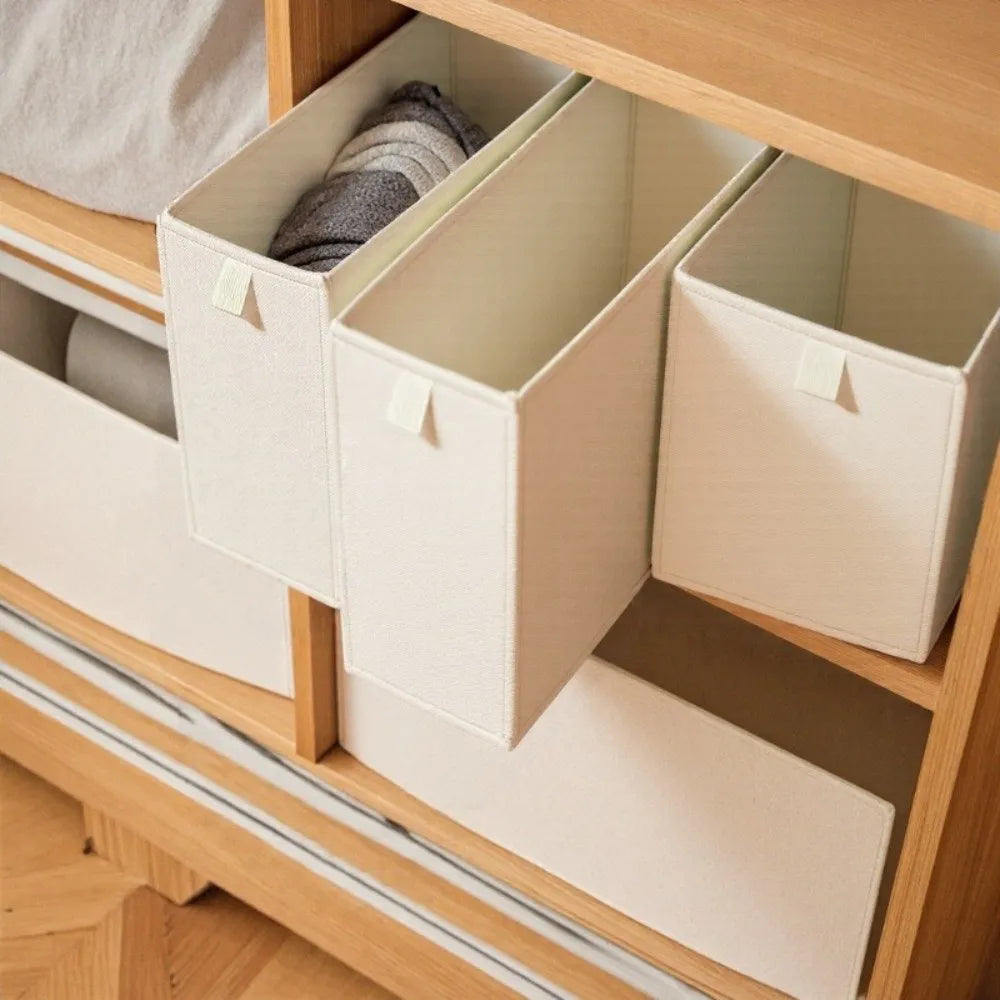 Foldable Fabric Storage Box with Handles – Washable Organizer