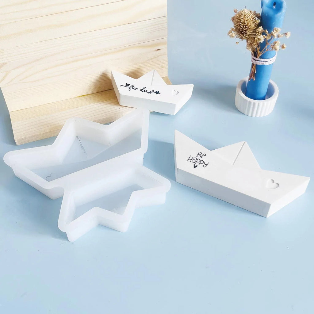 3D Paper Boat Silicone Mold – Candle, Resin & Plaster DIY