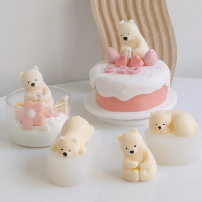 Polar Bear Silicone Mold – Candle, Soap, Resin & Baking DIY