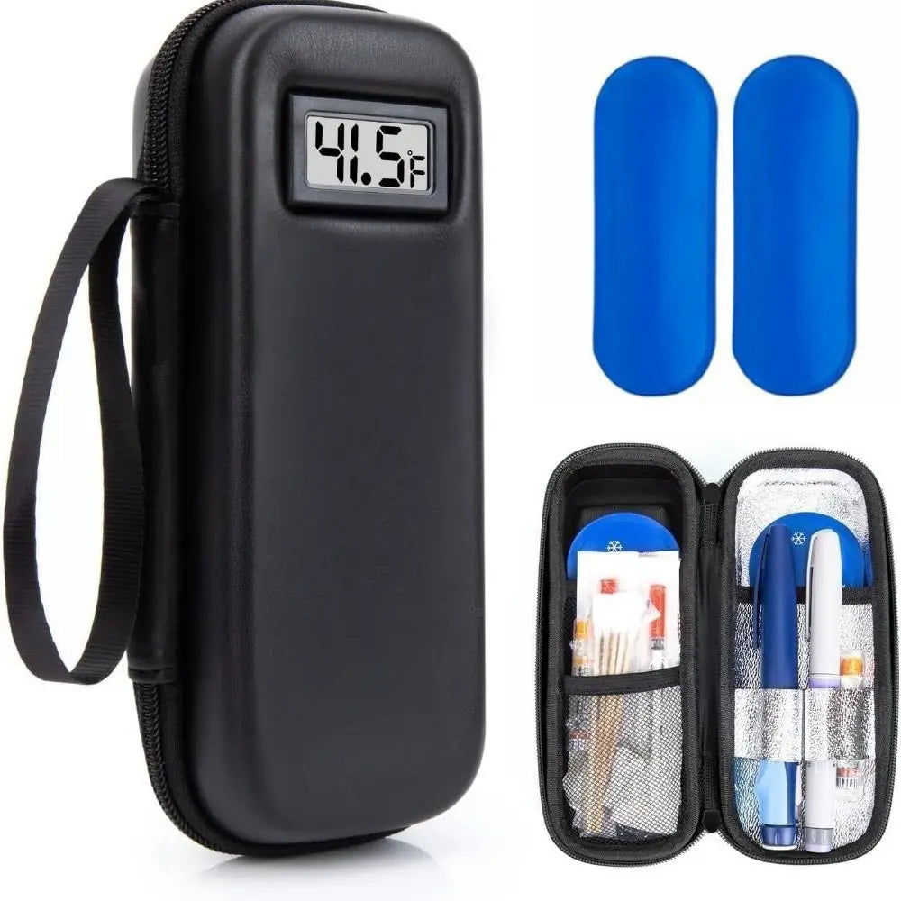 Insulin Cooler Travel Case with Thermometer | Insulated Bag