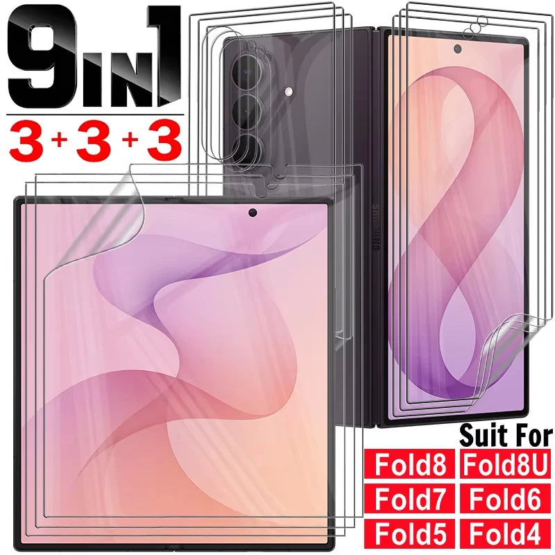 9-in-1 Samsung Galaxy Z Fold & Z Flip Hydrogel Screen Protector