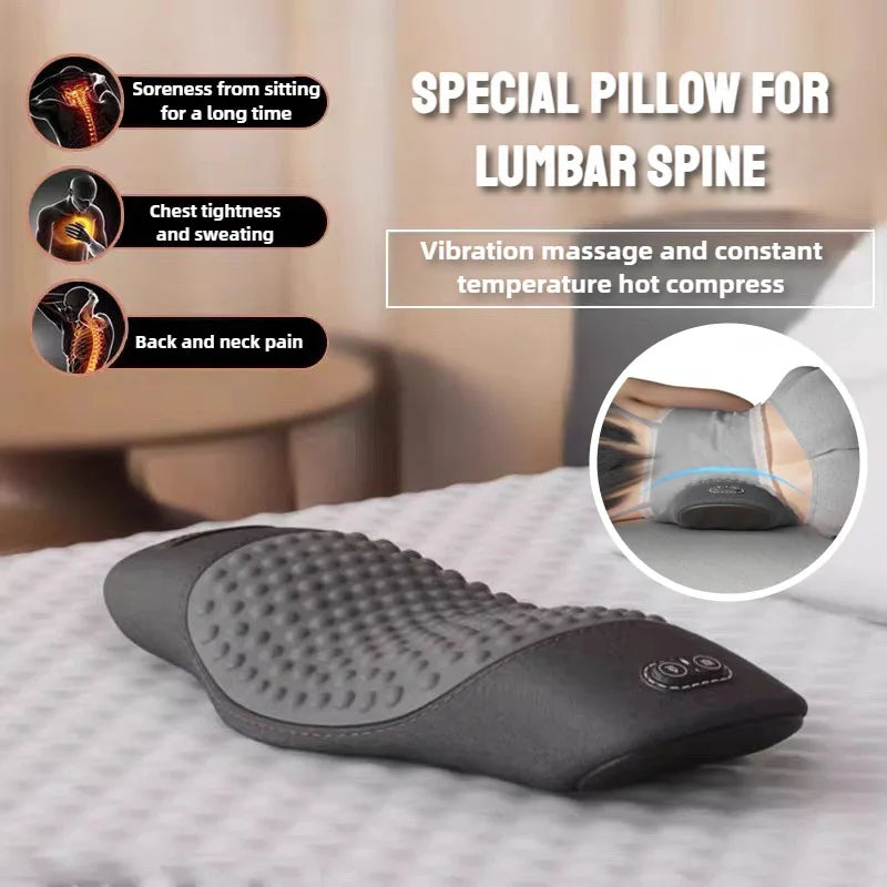 Electric Heating Massage Lumbar Pillow | Memory Foam Pad