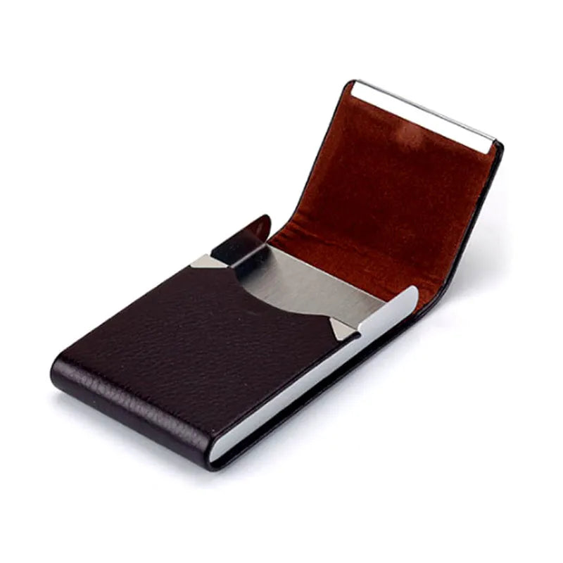 Stainless Steel PU Cigarette Case – Multifunction Card Holder
