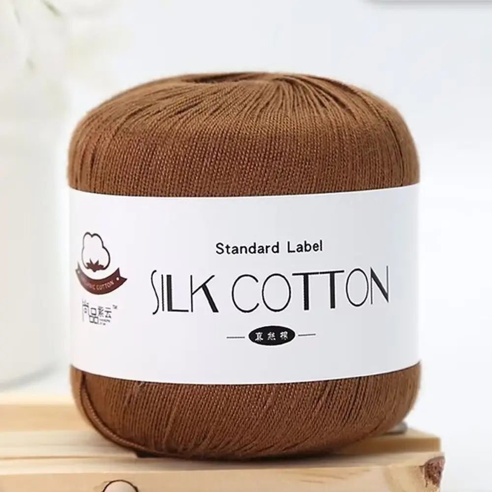 Milk Silk Cotton Soft Crochet Knitting Yarn – 50g Skein