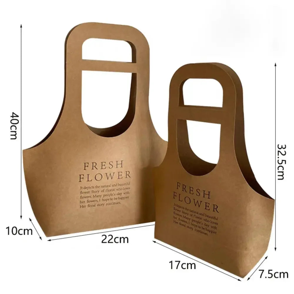 Foldable Flower Tote Gift Box Bag – Rose Bouquet & Candy Pack