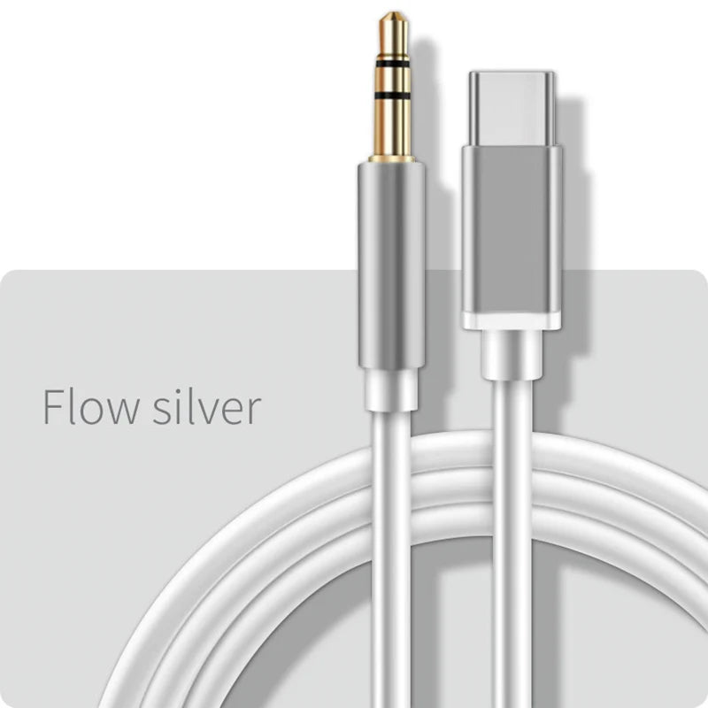 USB-C to 3.5mm AUX Audio Cable Converter | 1M Car & Phone