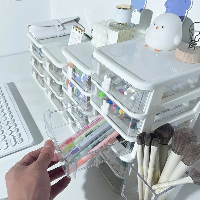 Transparent Stackable Drawer Organizer | Modular PP Storage Box