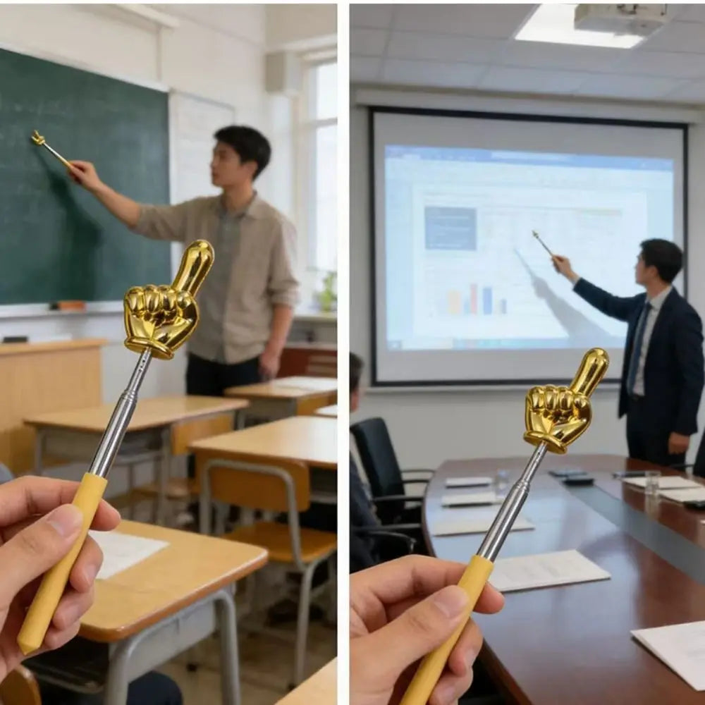 Retractable Teaching Pointer Stick – Gold Finger Non-Slip