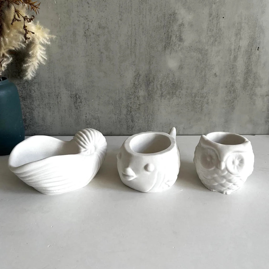 Animal Owl Fish Silicone Mold – DIY Planter & Candle Craft