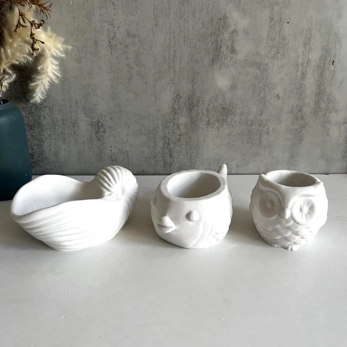 Animal Owl Fish Silicone Mold – DIY Planter & Candle Craft