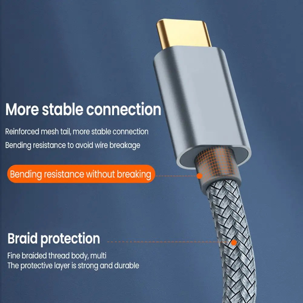 USB-C to USB-B 2.0 Nylon Braided Printer Cable | High Speed
