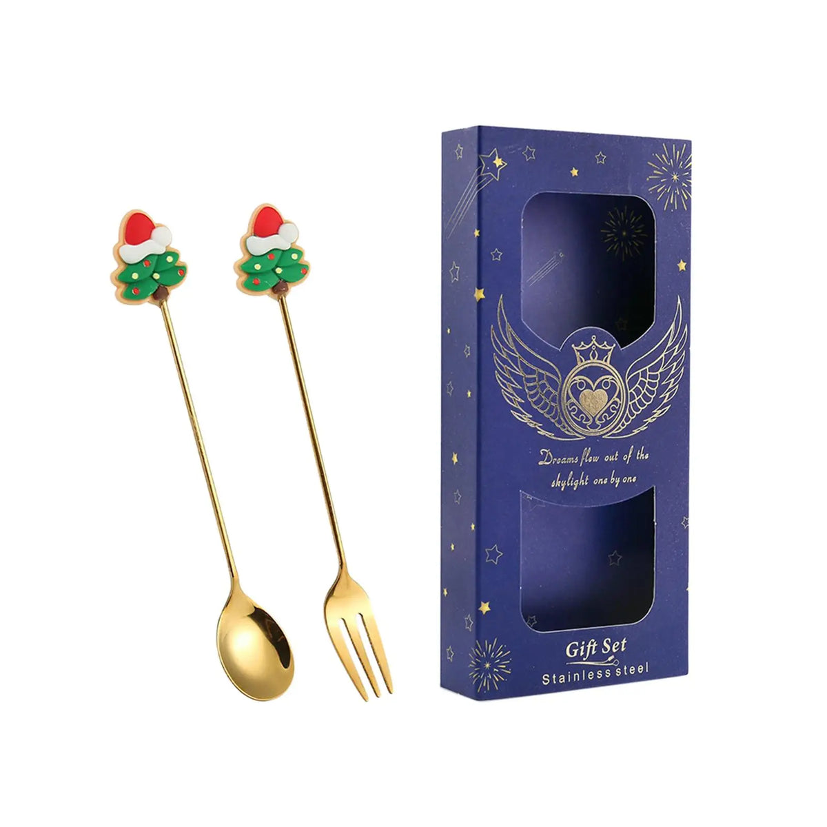 Santa Christmas Stainless Steel Cutlery Set – Spoons & Forks