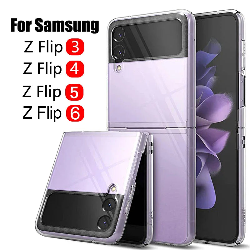 Clear Hard PC Case for Samsung Galaxy Z Flip 3 4 5 6 7