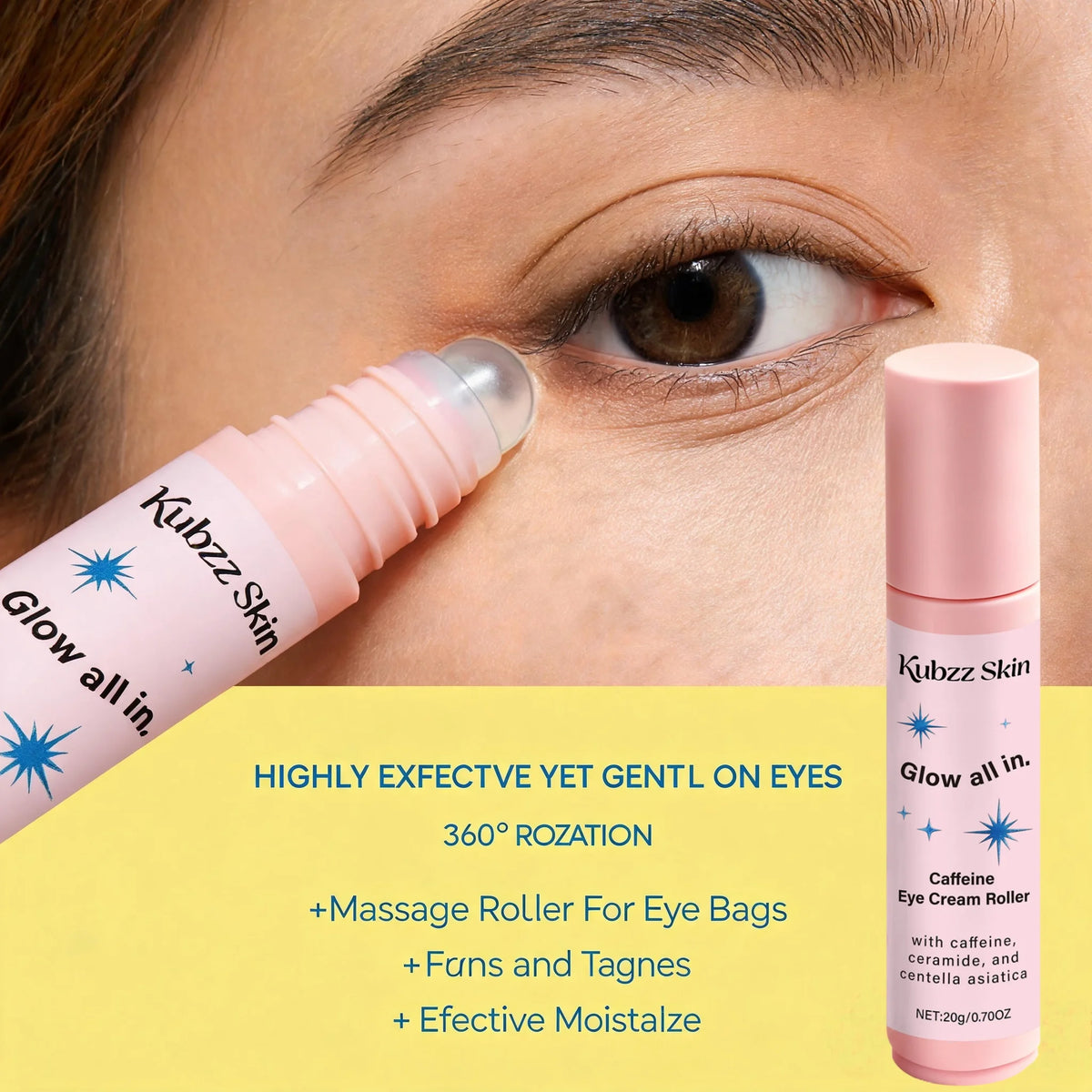 Caffeine Eye Cream – Centella Asiatica, Ceramide & Vitamin E