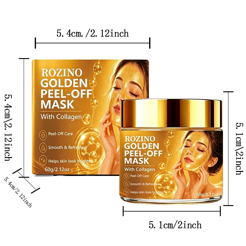 ROZINO Gold Collagen Peel-Off Face Mask 60g – Moisturizing