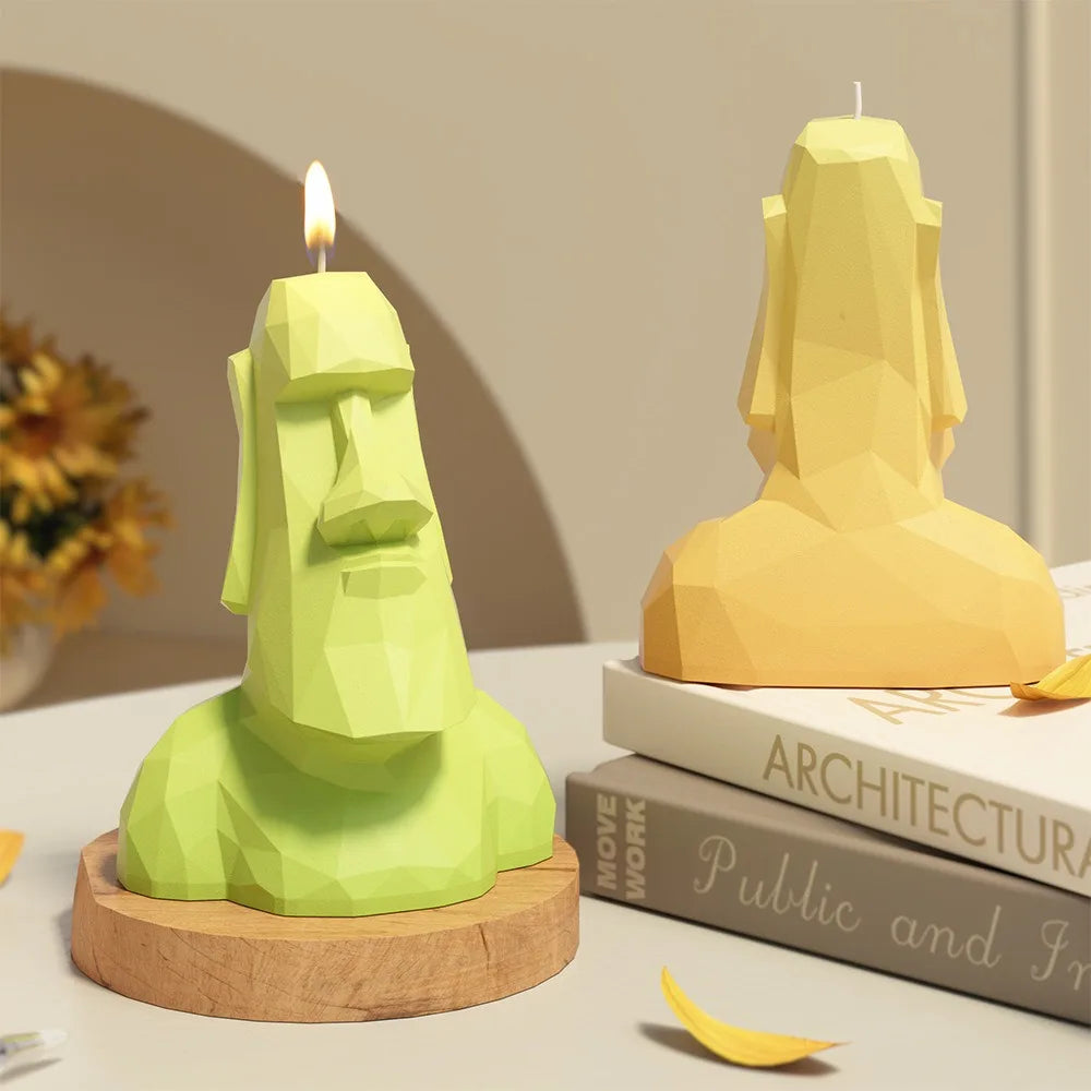 Moai Guardian Silicone Mold – DIY Candle, Resin & Plaster Art
