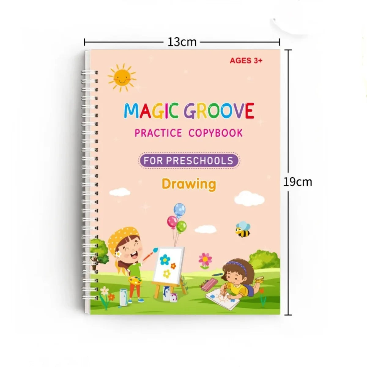 4-Pack Reusable Magic Groove Copybook – Kids Handwriting Set