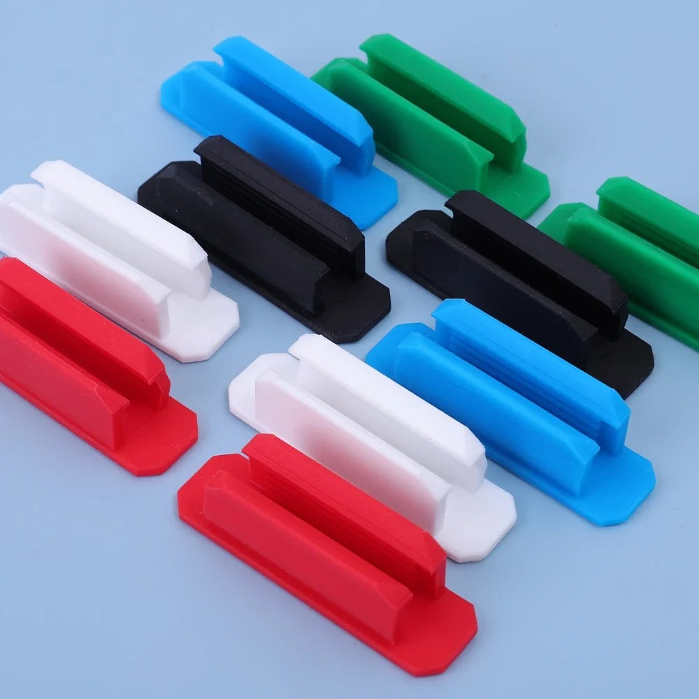 Self-Adhesive Silicone Pen Holder Clips for Desk & Laptop