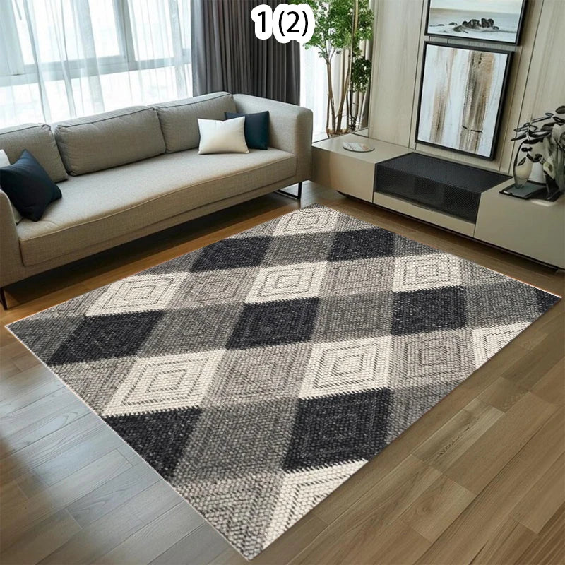 Modern Area Rug | Soft Polyester Carpet for Living Room & Bedroom