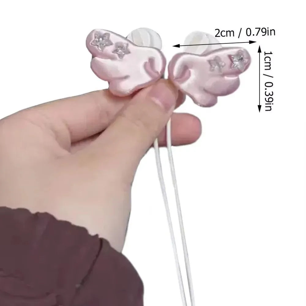 Angel Wing 3D Earbud Ornament – Y2K Star Gem Clip-On Decoration