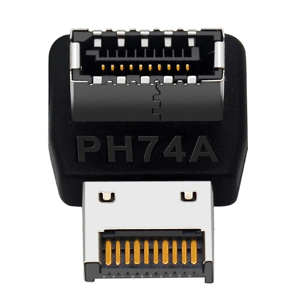 USB 3.1 Type E to Type C 90° Angled Front Panel Adapter