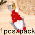 Christmas Faceless Doll Cutlery Cover | Holiday Table Décor