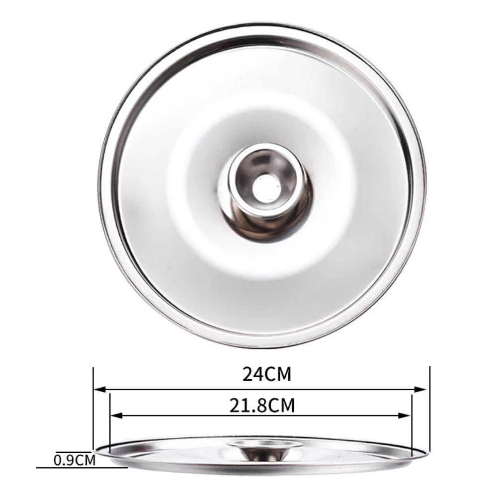 Stainless Steel Round Pot Lid – Universal 10–24cm Cover