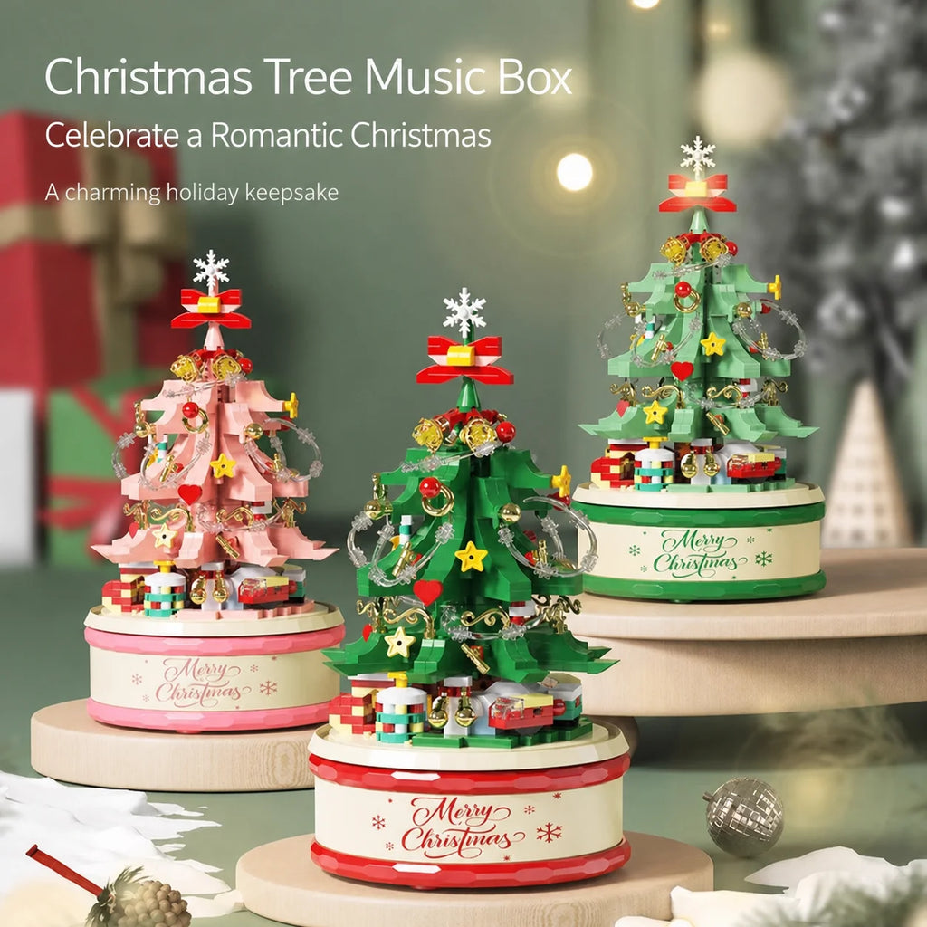 LED Christmas Tree Building Block Music Box – 683 PCS Set