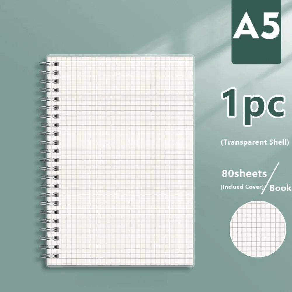 Spiral Coil Notebook A4/A5/A6/B5 – Grid, Lined & Blank Pages