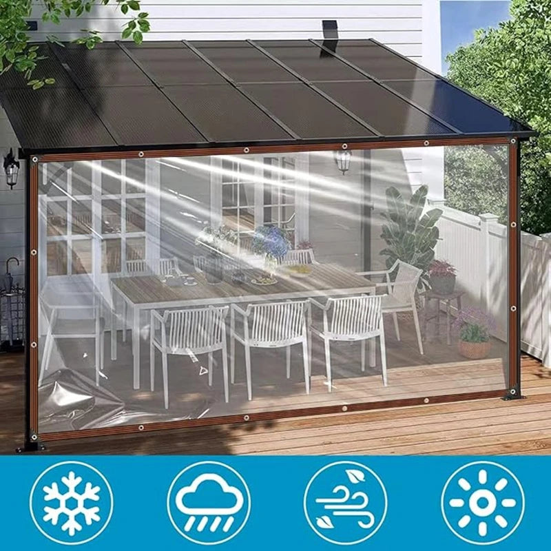 0.12mm Transparent PE Tarpaulin – Waterproof Garden Cover
