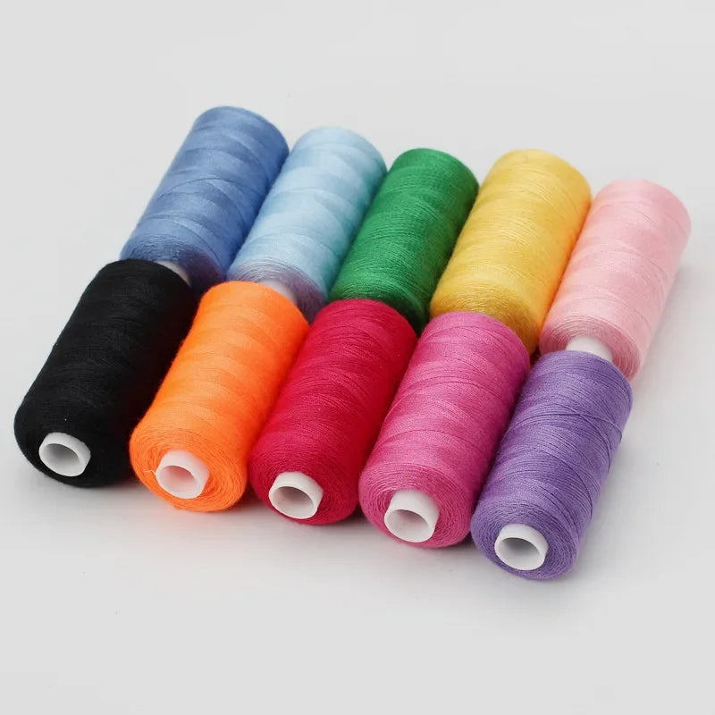 10-Roll Polyester 402 Sewing Thread Set – 400 Yards, DIY