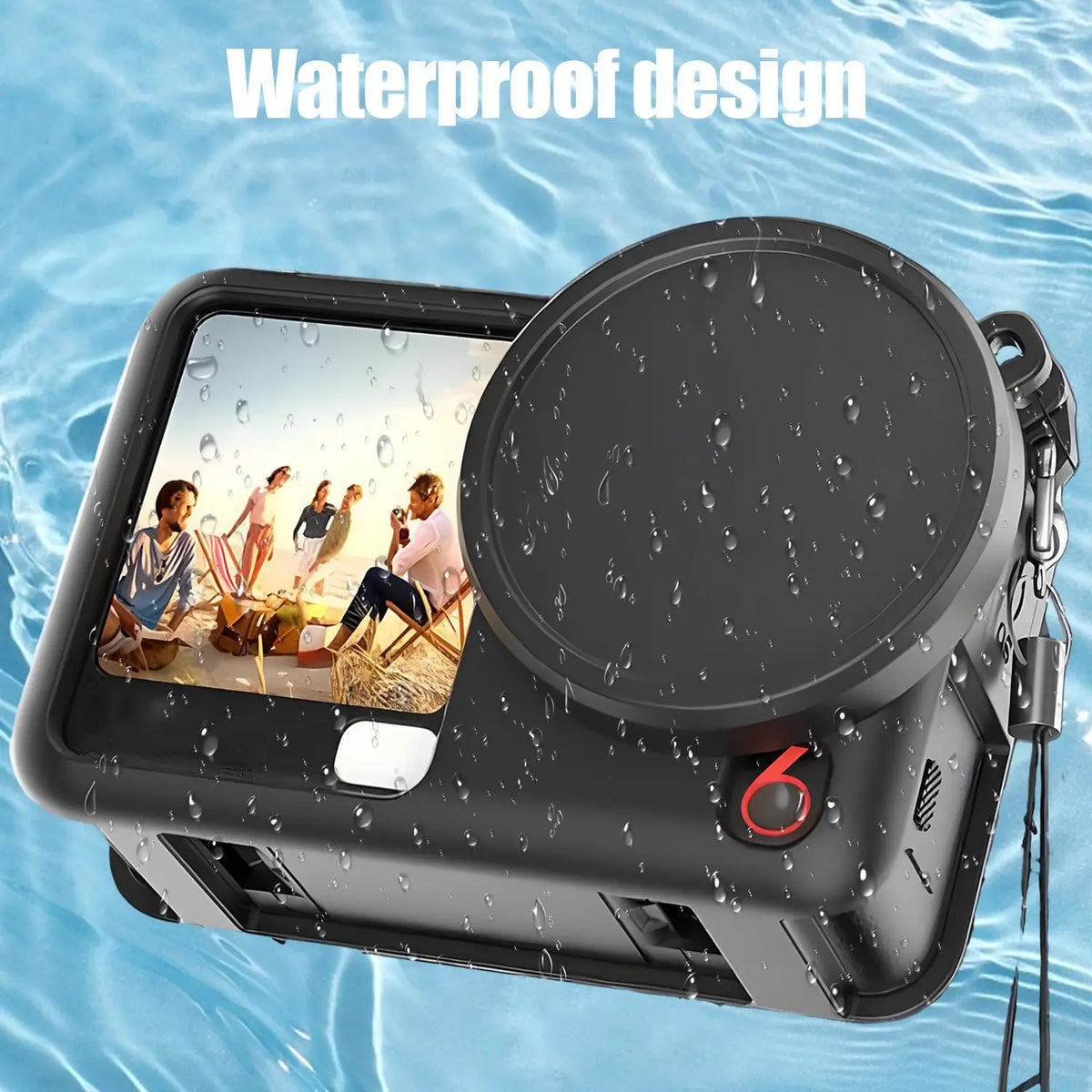 Silicone Case with Lens Cap & Lanyard for DJI Osmo Action 6