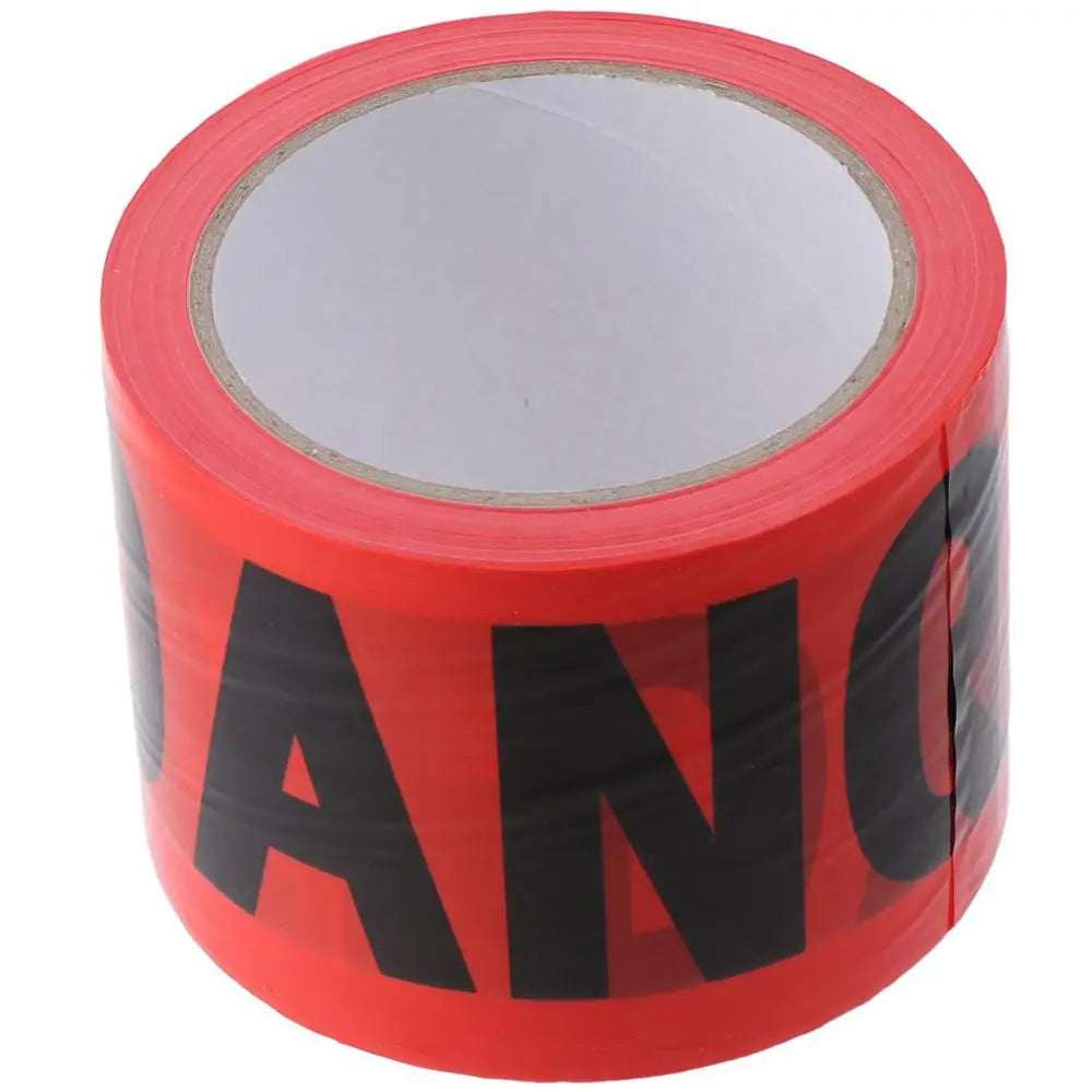 Red Danger Barrier Tape Non-Adhesive 7.5cm × 100M Safety Roll