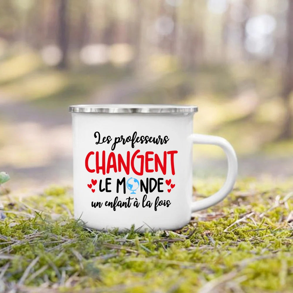 Teacher Appreciation Enamel Mug – Graduation Thank You Gift