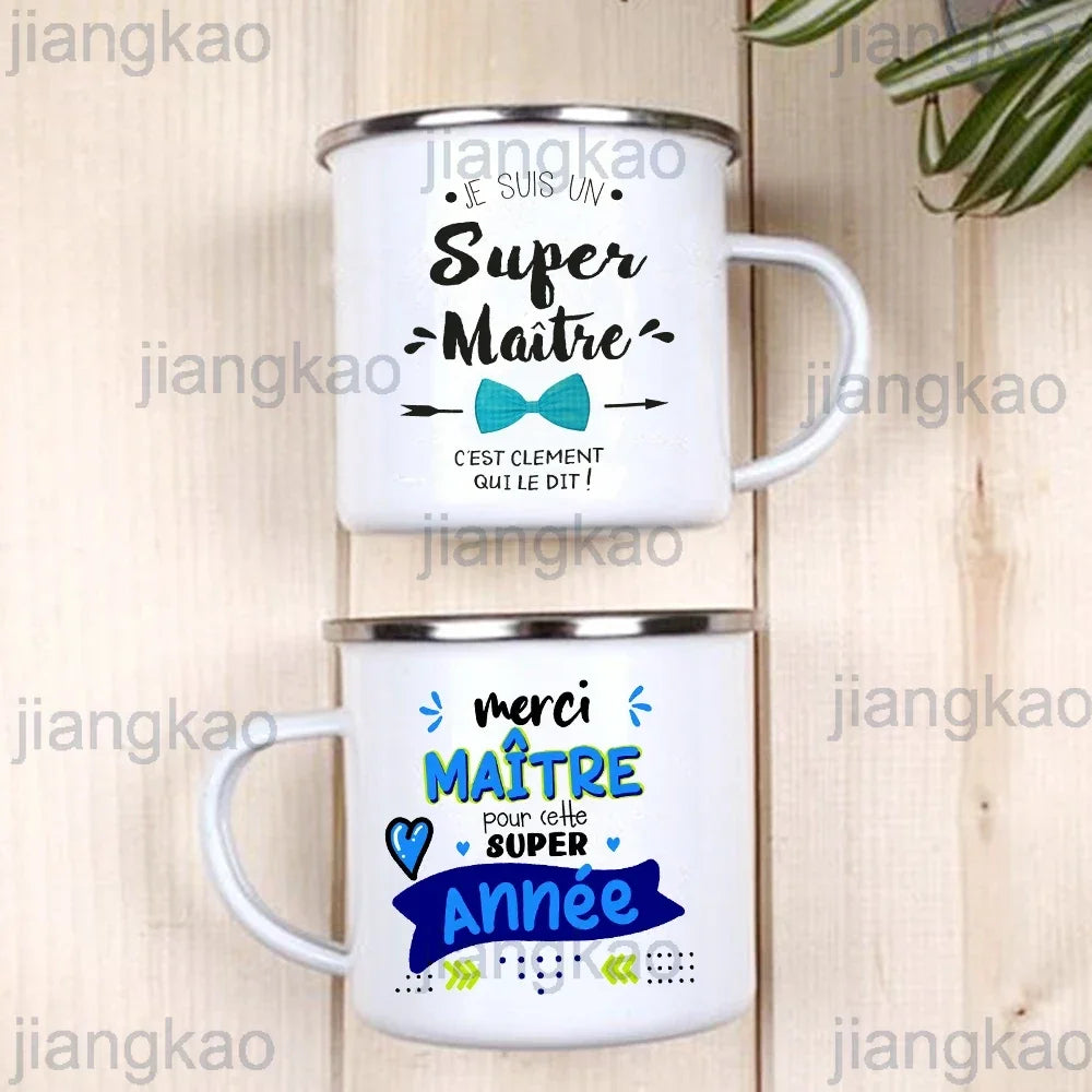 Thank You Super Teacher Enamel Mug | Unique Teacher Gift