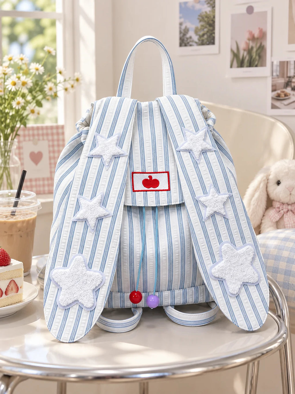 Cute Bunny Ear Backpack for Women – Large Capacity School Bag