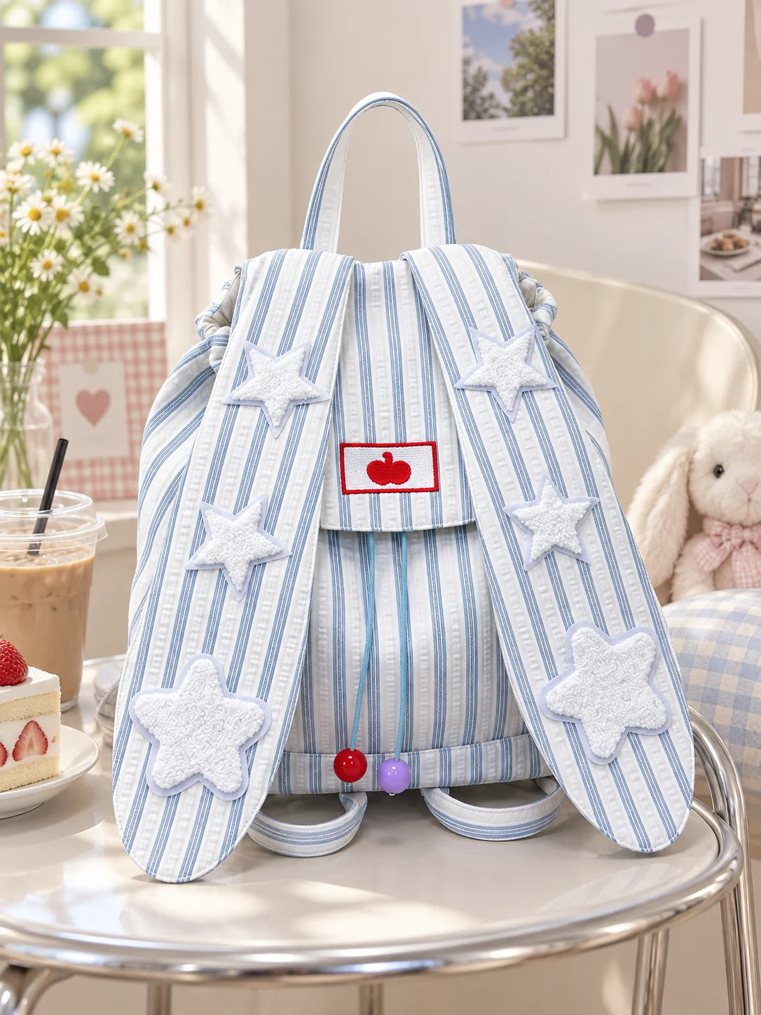 Cute Bunny Ear Backpack for Women – Large Capacity School Bag