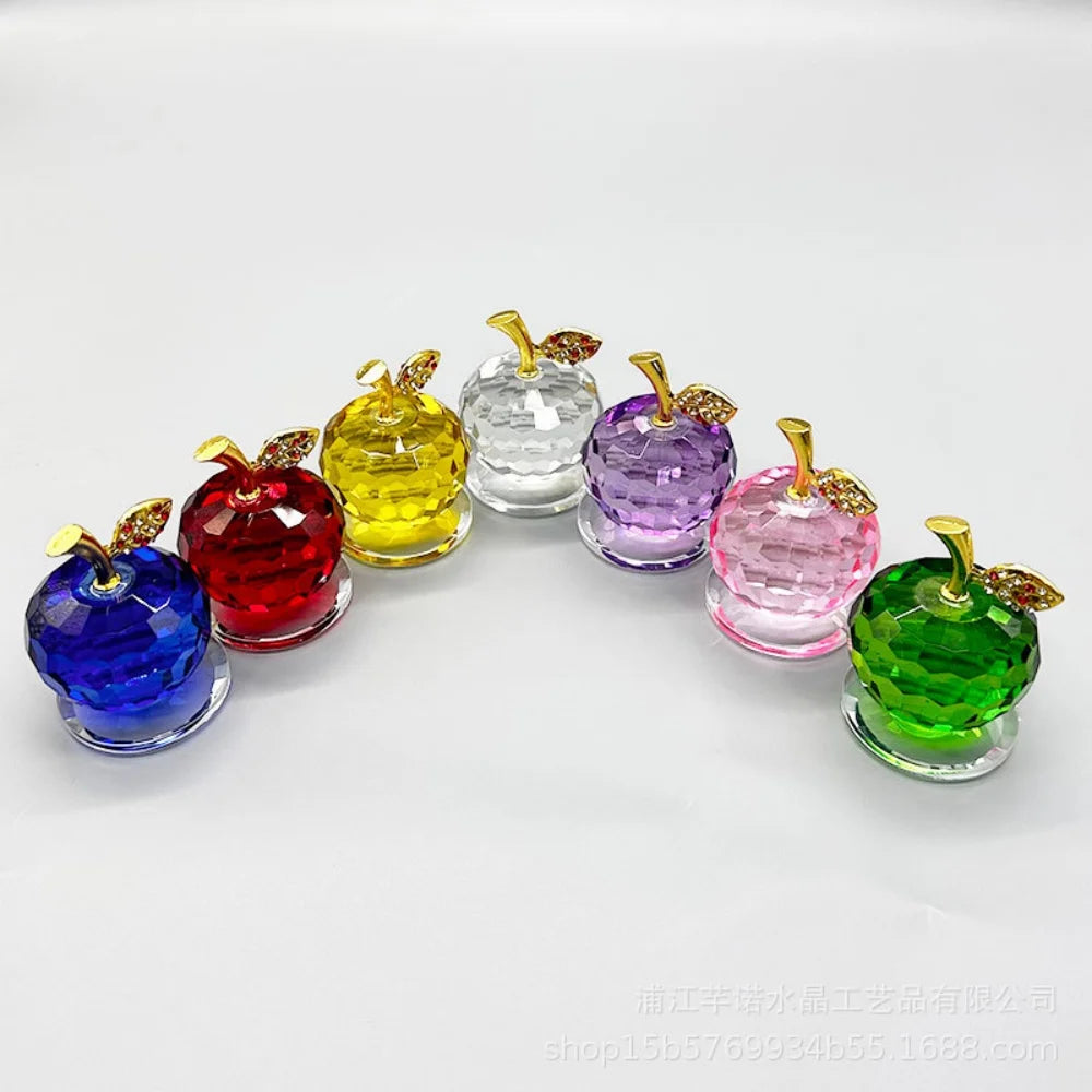 3D Crystal Apple Ornament – Home Décor & Gift Figurine