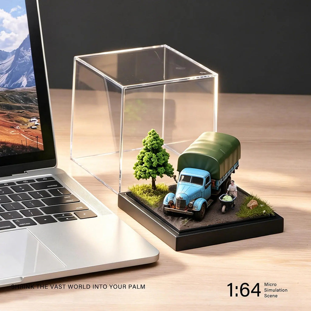 Clear Acrylic Display Case – 1/64 Collectible Storage Cube