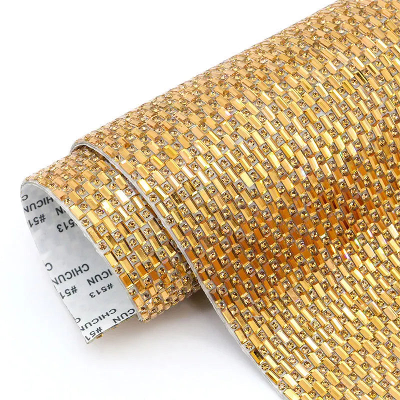 Self-Adhesive Rhinestone Sticker Sheet 24×40cm – DIY Gem Appliqué
